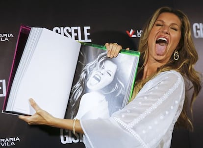 Gisele B&uuml;ndchen, el pasado viernes en la presentaci&oacute;n de su libro en S&atilde;o Paulo.