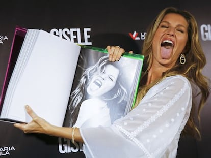 Gisele B&uuml;ndchen, el pasado viernes en la presentaci&oacute;n de su libro en S&atilde;o Paulo.