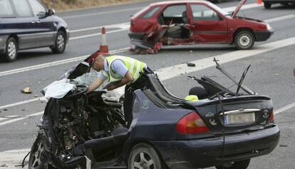 Imatge d'arxiu d'un accident de trànsit mortal a la N-340.