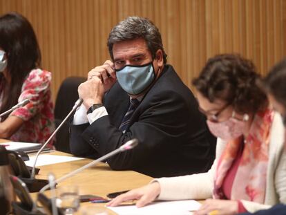 09/09/2020 El ministro de Inclusión, Seguridad Social y Migraciones, José Luis Escrivá, en su comparecencia ante la comisión´parlamentaria del Pacto de Toledo en el Congreso.