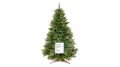 Árboles de navidad sobre fondo blanco.