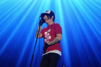 El cantante de Red Hot Chili Peppers, Anthony Kiedis, en el concierto dado en Rock in Rio.