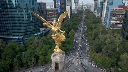 La ruta se extiende hasta la Glorieta de Insurgentes y continúa por calles de las colonias Roma y Condesa.