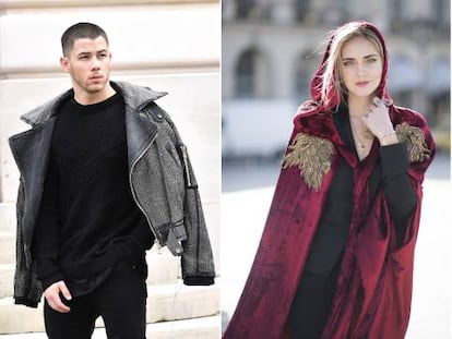 De izquierda a derecha: Nick Jonas, Chiara Ferragni, Nicki Minaj y Alicia Keys.
