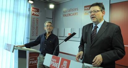 Ximo Puig, líder de los socialistas valencianos, en la sede del partido.