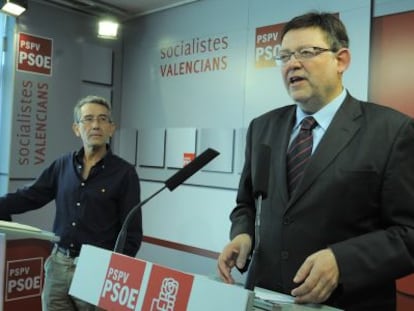 Ximo Puig, líder de los socialistas valencianos, en la sede del partido.