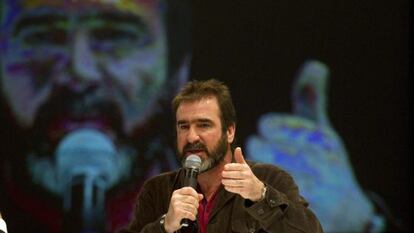 Eric Cantona, durante su participación, hoy en el 'Global Sports Fórum' Mundial"
