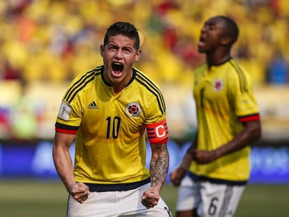 James, durante un partido clasificatorio contra Ecuador para el Mundial 2018.
