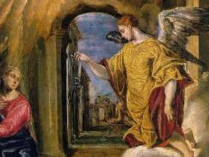 Fragmento de &#039;La Anunciaci&oacute;n&#039; de el Greco, una de las dos obras estrellas de la colecci&oacute;n Mu&ntilde;oz Ramonet.