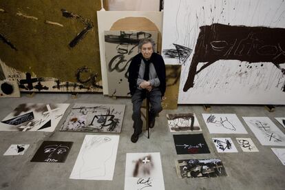 El estudio de Barcelona donde Antoni Tàpies realizaba sus obras.
