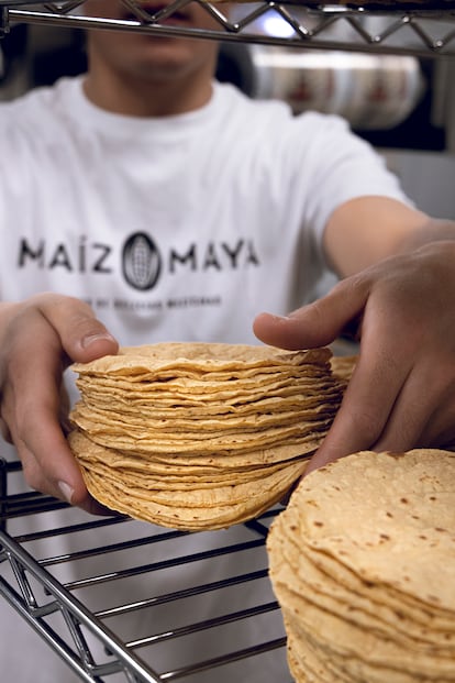 La tortilla mexicana para el taco, es uno de los 600 productos de maíz nixtamalizado, en una imagen proporcionada por Maíz Maya.