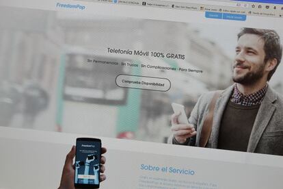 Imagen de la página web de FreedomPop