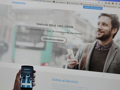 Imagen de la página web de FreedomPop