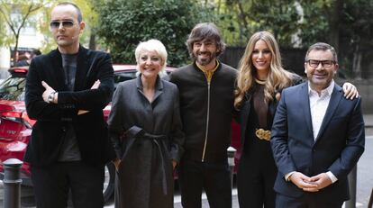 El presentador con su compañeros del jurado de 'Got Talent'.