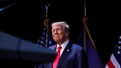 El expresidente de Estados Unidos, Donald Trump, celebra un mitin en Rochester, New Hampshire, el pasado 21 de enero.
