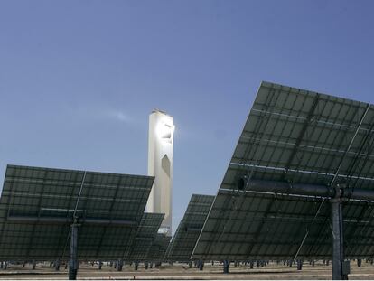 Planta de energía solar en Andalucía.