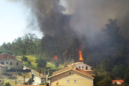 Imagen tomada por un huésped del Hotel Balneario Compostela, junto a la urbanización de Guitiande, en Brión.