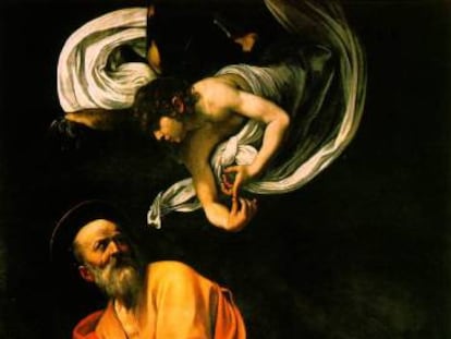 &#039;Inspiraci&oacute;n de san Mateo&#039; (1602), de Caravaggio.