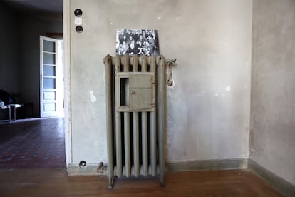 El radiador donde el poeta calentaba la comida.