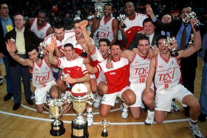 TDK Manresa, campeón de la Copa del rey de baloncesto en 1996