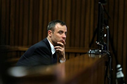 Oscar Pistorius durante o julgamento.