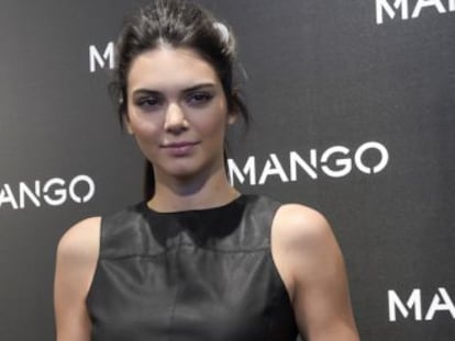 Kendall Jenner posa para a divulgação da festa ‘Tribal Spirit’ da Mango, em Barcelona.