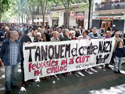 La manifestaci&oacute;n que recorri&oacute; ayer las calles de El Clot.