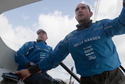 Iker Martínez y Xabier Fernández, durante un entrenamiento para la Barcelona World Race.