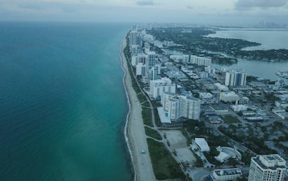 Vista aérea de Miami Beach.