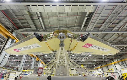 Ensamblaje del Airbus A-350 en la planta de Getafe.