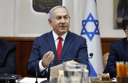 El primer ministro israel, Benjamín Netanyahu, el domingo en Jerusalén.