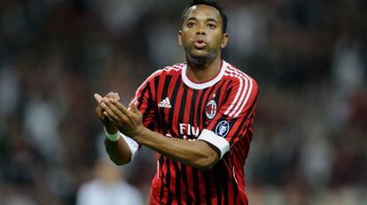 Robinho, em 2011, com a camisa do Milan.