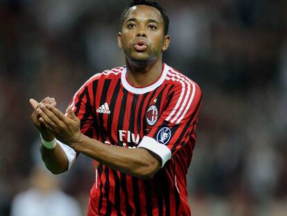 Robinho, em 2011, com a camisa do Milan.