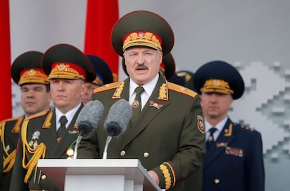 Lukashenko en el desfile militar del Día de la victoria, el pasado 9 de mayo, en Minsk.