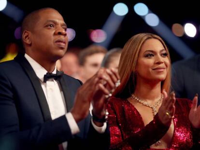 Jay-Z y Beyonc&eacute;, en los premios Grammy el pasado febrero en Los &Aacute;ngeles.