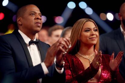 Jay-Z y Beyonc&eacute;, en los premios Grammy el pasado febrero en Los &Aacute;ngeles.