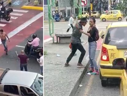 Limpiavidrios y conductores se enfrentan a golpes en Bucaramanga