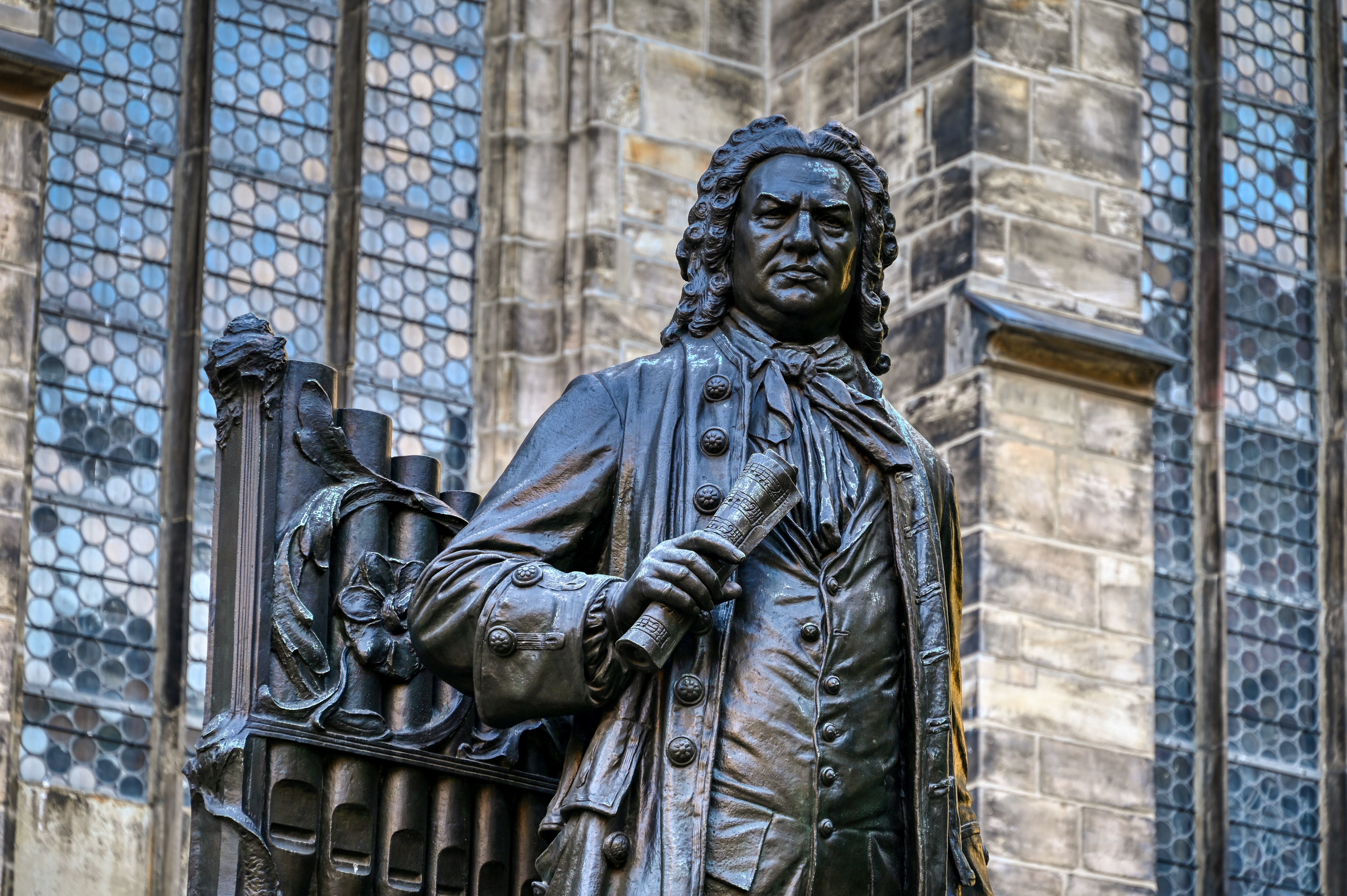 Monumento de Bach en la ciudad de Leipzig, creado en 1907 por Carl Seffner (1861-1932), en la iglesia St. Thomas.