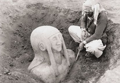 Restos mesopot&aacute;micos recuperados en una excavaci&oacute;n siria a principios de siglo XX.