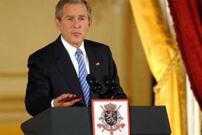 George W. Bush, durante su discurso en Bruselas.