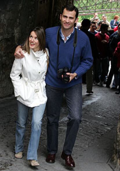 Los príncipes de Asturias, durante su visita a Cuenca.