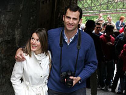 Los príncipes de Asturias, durante su visita a Cuenca.