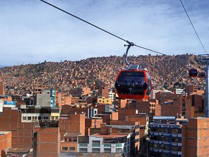El telef&eacute;rico de La Paz ha transportado a 20 millones de personas en poco m&aacute;s de un a&ntilde;o. 
