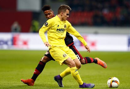 Denis Suárez durante un partido con el Villarreal.