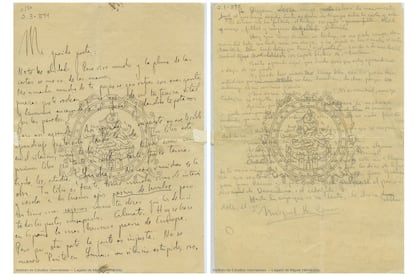 Cartas intercambiadas entre Federico García Lorca y Miguel Hernández. Cortesía: Fundación Legado Miguel Hernández de la Diputación de Jaén.