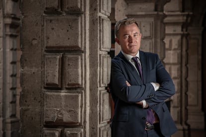 Andreas Motzfeldt Kravik en el Instituto Matías Romero en Ciudad de México, el 8 de abril de 2025.