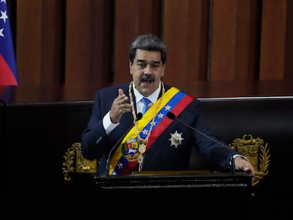 El presidente de Venezuela, Nicolás Maduro, durante una ceremonia en la Corte Suprema de Justicia de Caracas, Venezuela.