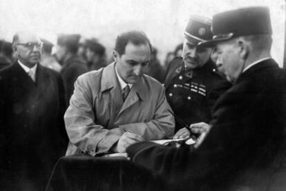 El <i>lehendakari</i> José Antonio Aguirre, tras la liberación de París en 1944.
