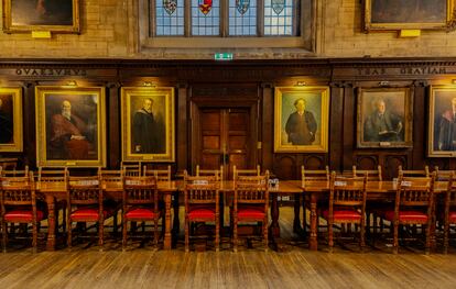 Un comedor de la Universidad de Oxford. 