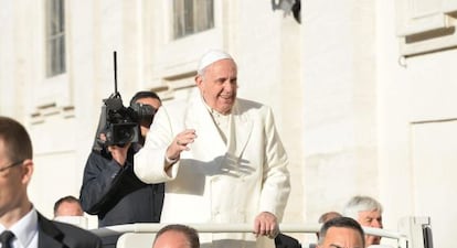 O Papa Francisco nesta quarta-feira, no Vaticano.